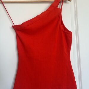 Anthropologie One-Shoulder Ribbed Top S